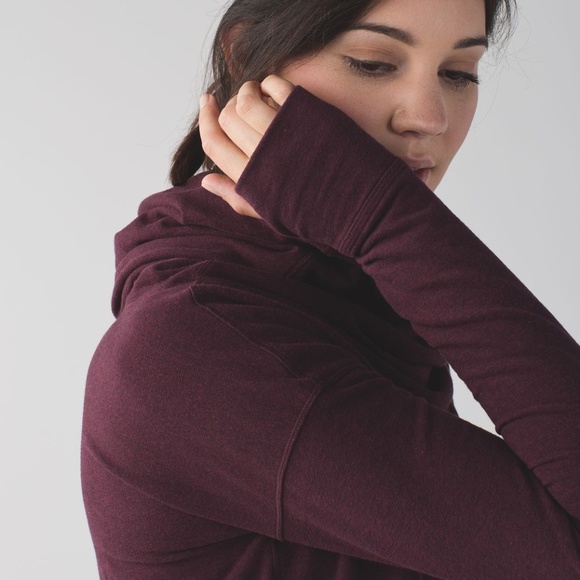 Lululemon Stress Less Hoodie | Heathered Bordeaux Drama | Size 8 - Picture 6 of 7